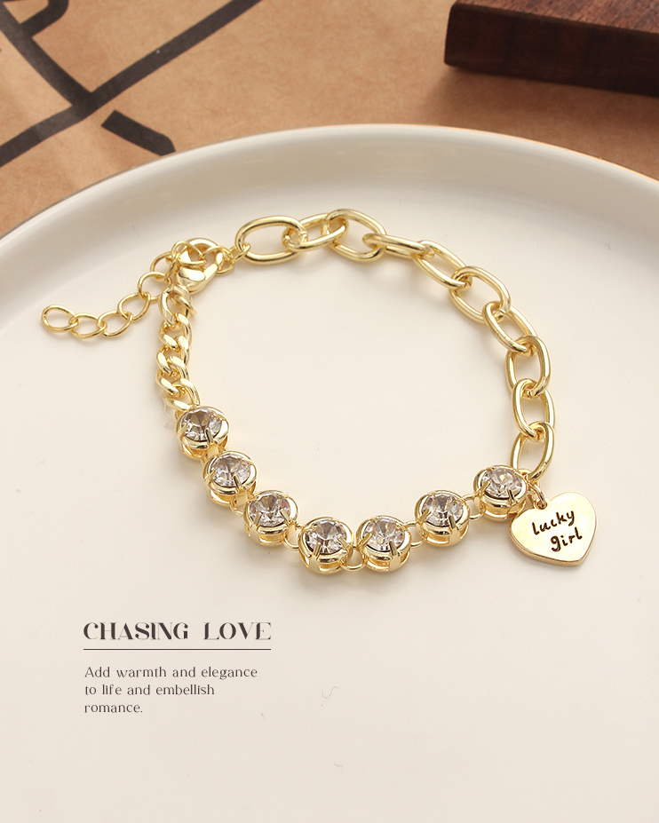 Dazzling Rhinestones Thick Chain Bracelet