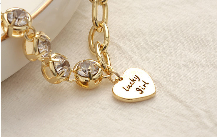 Dazzling Rhinestones Thick Chain Bracelet