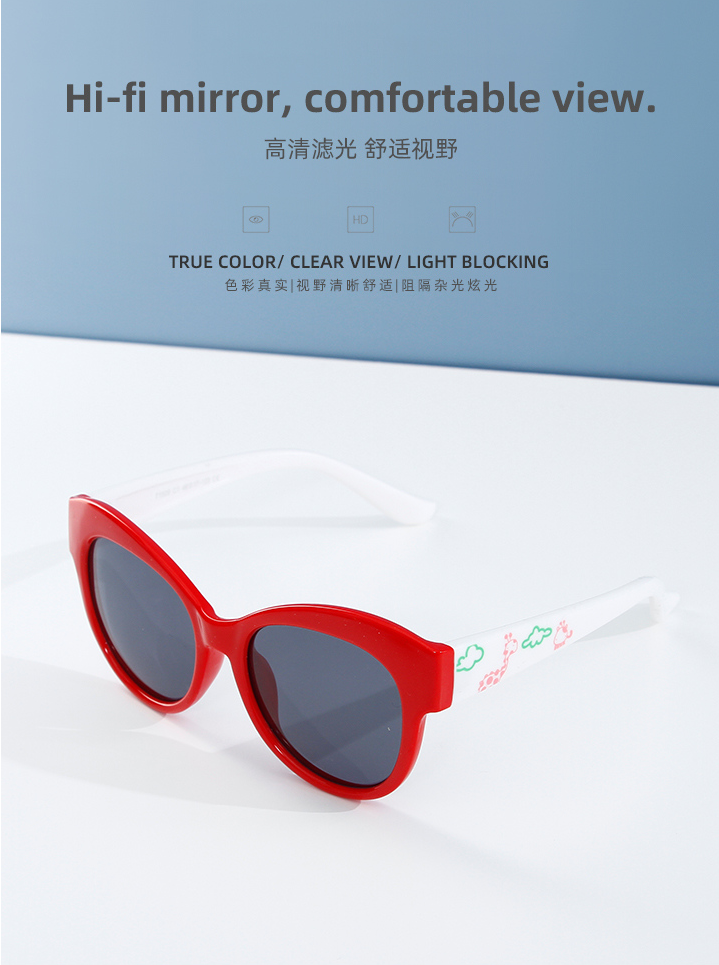TPE Kids Sunglasses for Kids Age 8-12