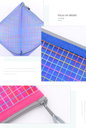 Colorful Grid Bag (20*8.5*0.3cm)