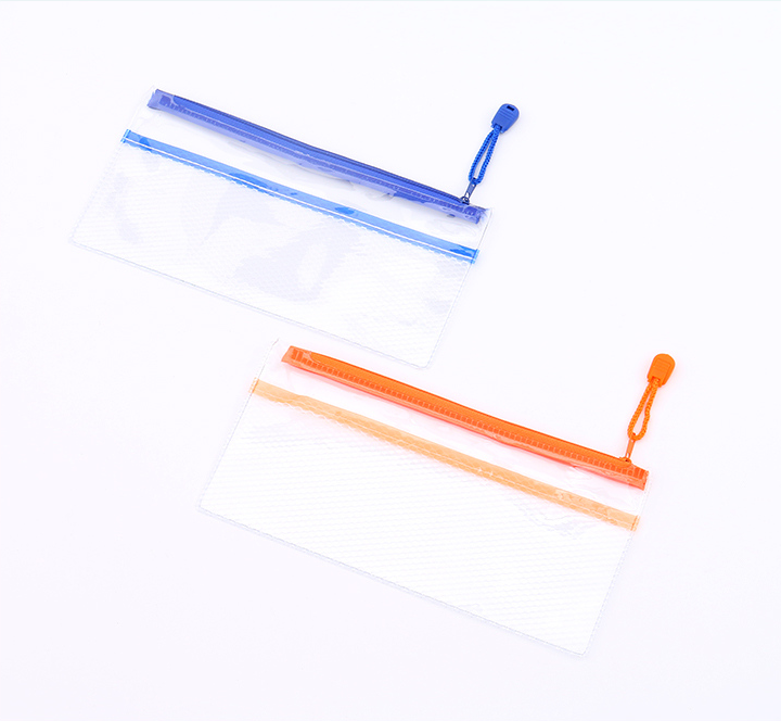 Transparent PVC Zipper Paper File(23.5*11.5*0.1cm)