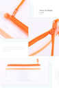 Transparent PVC Zipper Paper File(23.5*11.5*0.1cm)