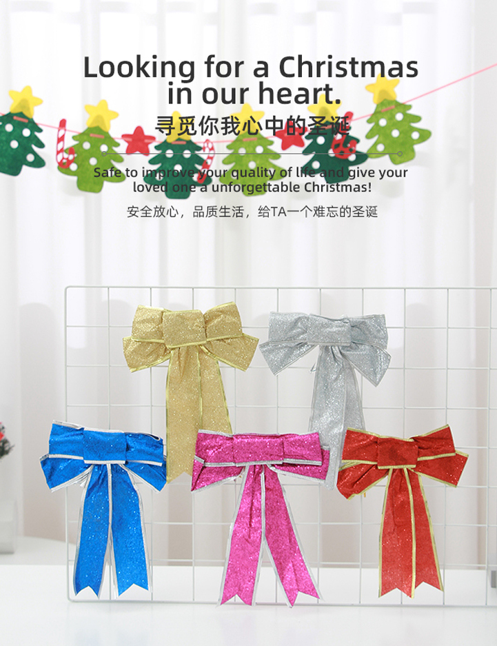Christmas Glitter Bowknot (23*21cm)
