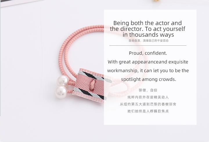 Artificial Pearls Bow Knot Rubber Band Set