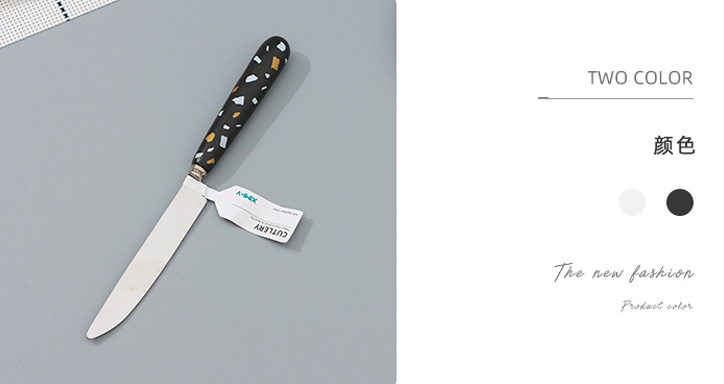 Minimalistic Gravel Collection Table Knife (Black/White)