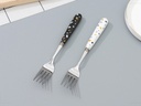 Minimalistic Gravel Collection Dinner Fork (Black/White)