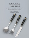 Minimalistic Gravel Collection Dinner Fork (Black/White)