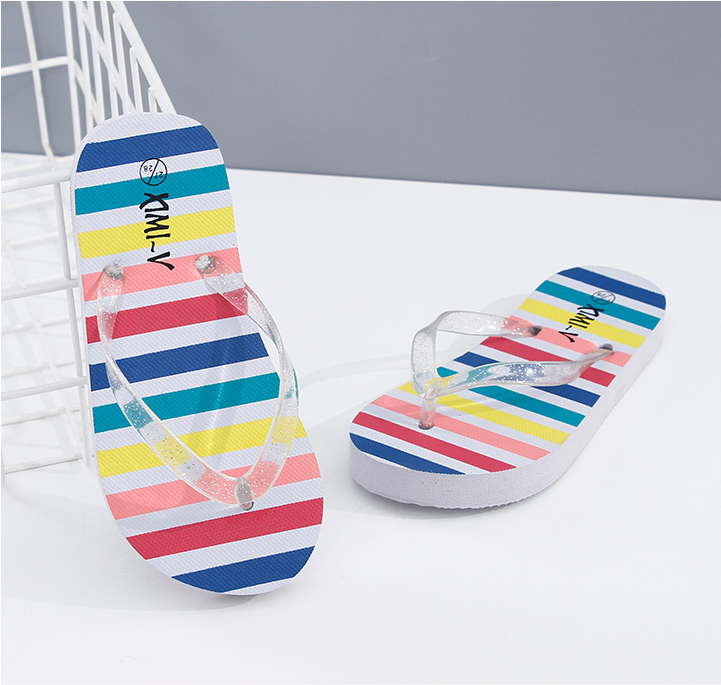 Coloured Stripes Flip Flop Sandals for Children 