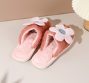 Cute Flower Cotton Slippers for Ladies 