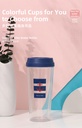 Marine Style Anti-Scald Double Wall Plastic Coffee Mug (Blue)(520ml/17.5fl.oz.)