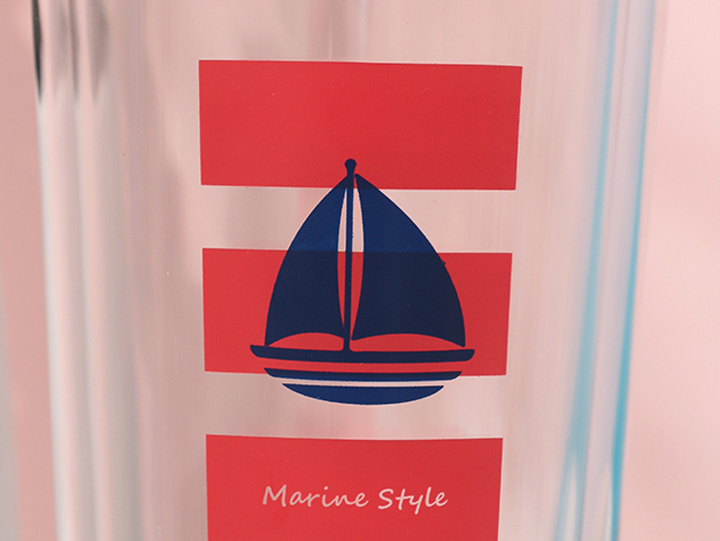 Marine Style Anti-Scald Double Wall Plastic Coffee Mug (Red)(520ml/17.5fl.oz.)