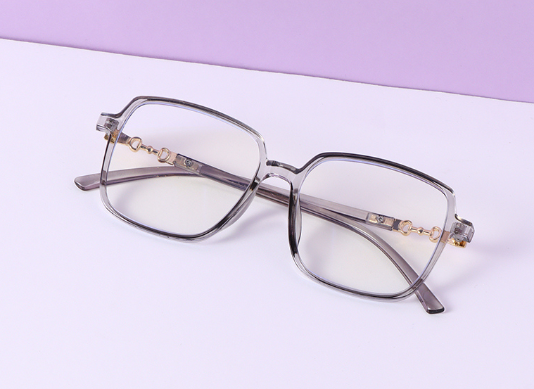 Square frame anti-blue light glasses