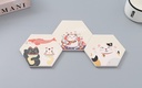 Diatomite Fortune Cat Hexagon Drink Coaster