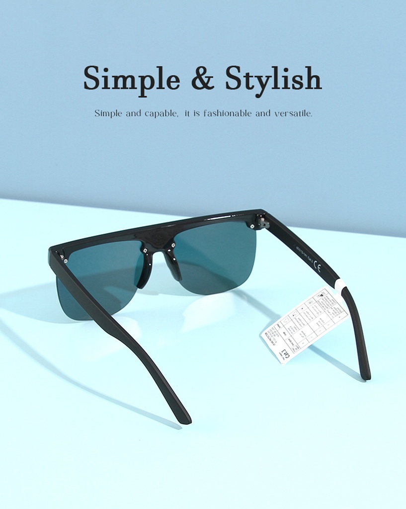 Trendy Men's Sunglasses for Adults (Gloss Black)