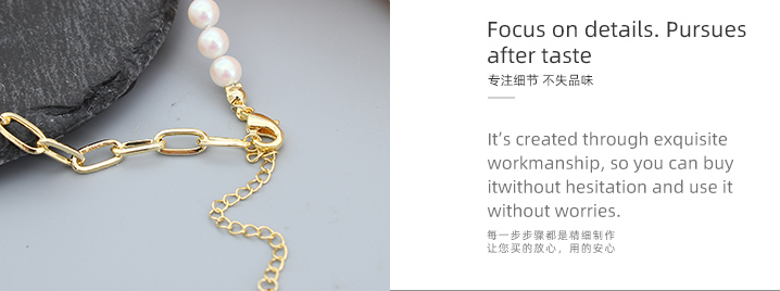 Rose Pendant Artificial Pearl Necklace