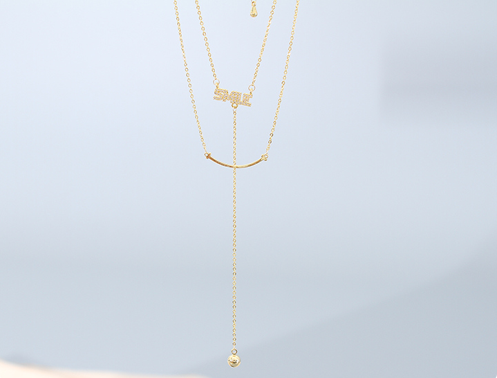 Letter Double Layers Necklace