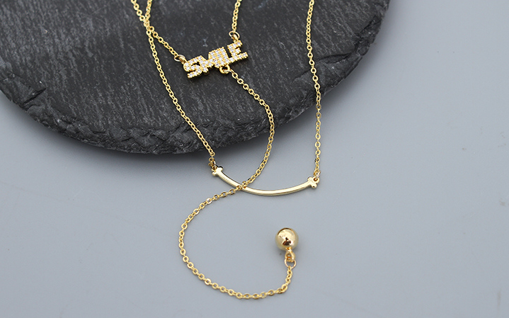 Letter Double Layers Necklace