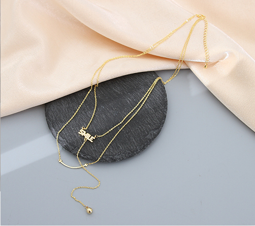 Letter Double Layers Necklace