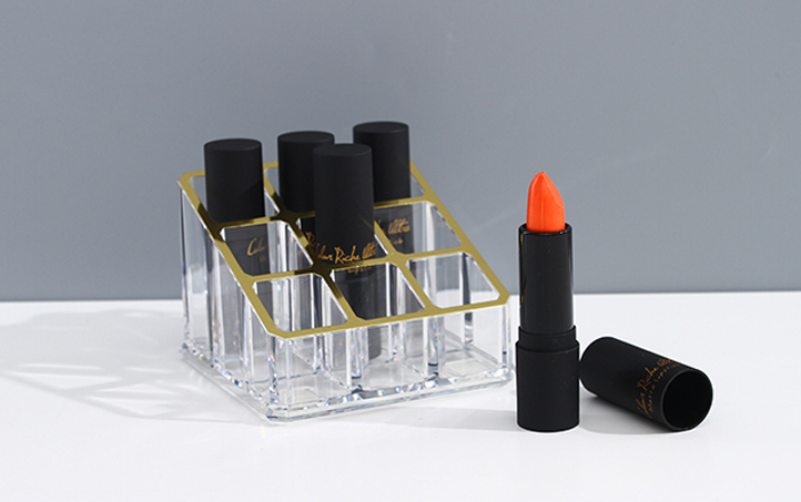 9 Compartments Gold-Plated Plastic Lipstick Organizer