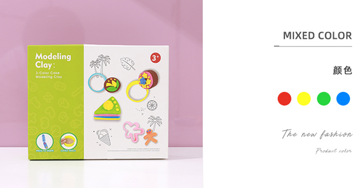 3-Color Cake Modeling Clay (11445) (Ages 3+)