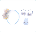 Blue Cute Bunny Kids Headwear Set