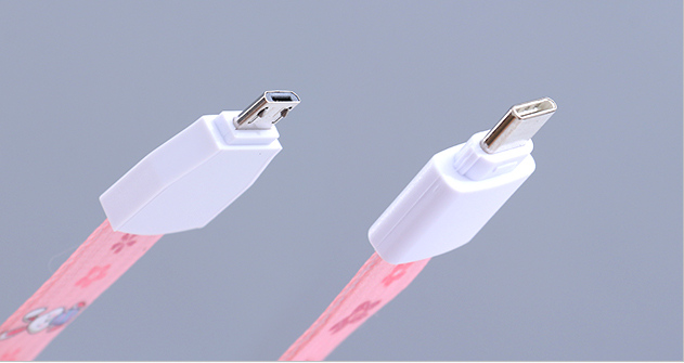 MICRO&TYPE-C Fabric Safe Buckle 2-in-1 Data Cable(Flower)