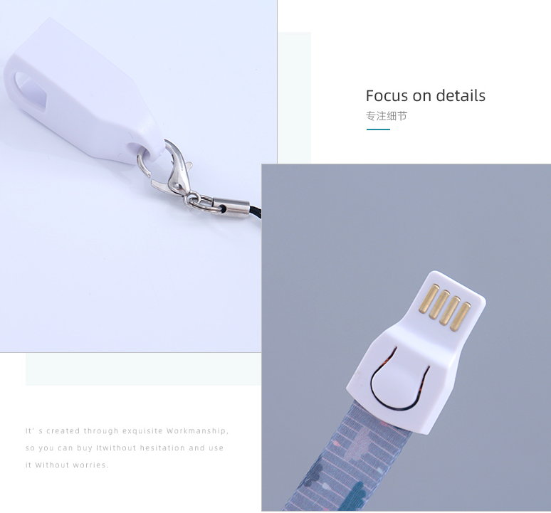 MICRO&TYPE-C Fabric Safe Buckle 2-in-1 Data Cable(Cloud)