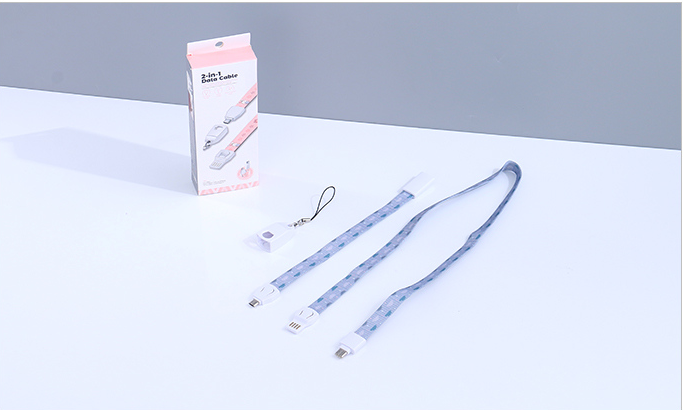 MICRO&TYPE-C Fabric Safe Buckle 2-in-1 Data Cable(Cloud)