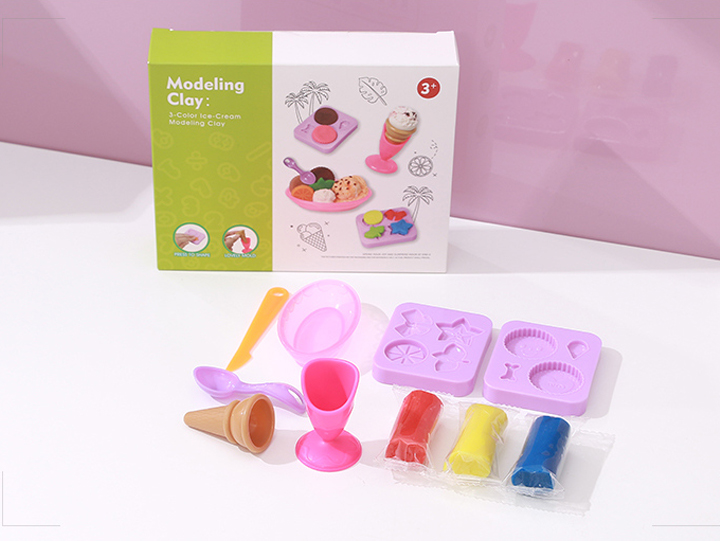 3-Color Ice-Cream Modeling Clay (11448) (Ages 3+)