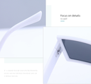Stylish Big-frame Sunglasses(White)
