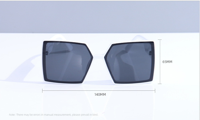 Stylish Big-frame Sunglasses(White)