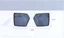 Stylish Big-frame Sunglasses(White)