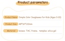 Simple Color Sunglasses for Kids (Ages 3-10)