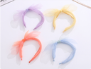 Checks Gauze Bow Knot Kids Hair Band