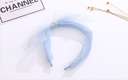 Checks Gauze Bow Knot Kids Hair Band