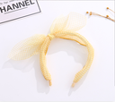 Checks Gauze Bow Knot Kids Hair Band