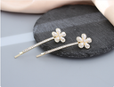 Artificial Pearl Flower Hair Clips Set