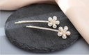 Artificial Pearl Flower Hair Clips Set