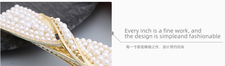 Artificial Pearl Tie Knot Hair Clip