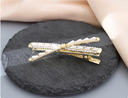 Artificial Pearl Cross Hair Clip