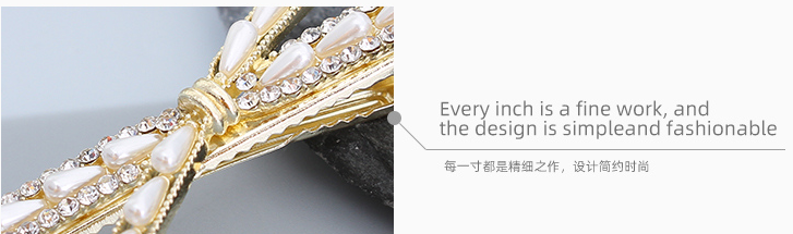 Artificial Pearl Cross Hair Clip