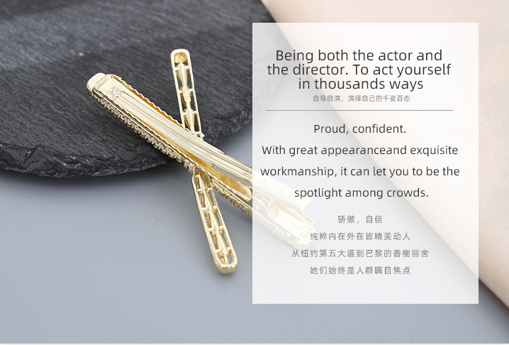 Artificial Pearl Cross Hair Clip