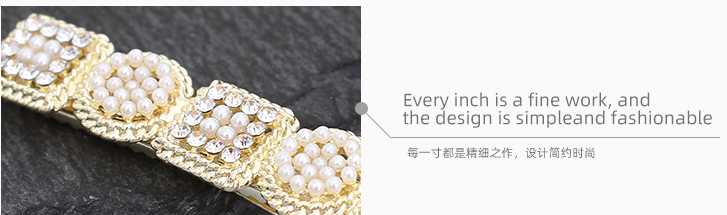 Retro Square Circle Hair Clip