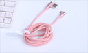 2M Double Angled Connectors Fabric Waving Charging Cable for MICRO