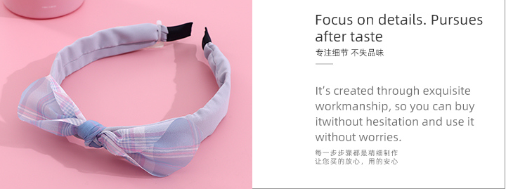 Checks Knot Hair Band