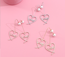 Heart-shape Artificial Pearl Earrings