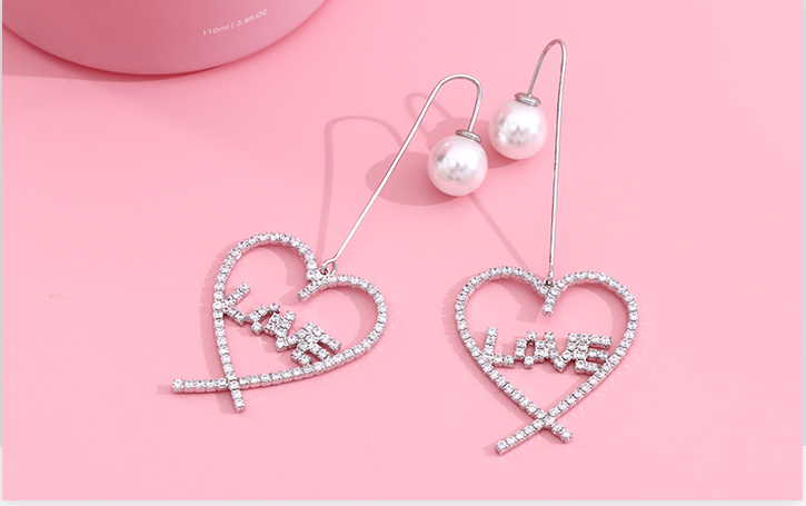 Heart-shape Artificial Pearl Earrings