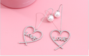 Heart-shape Artificial Pearl Earrings