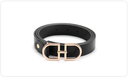 Stylish Double Buckles Belt for Ladies(Black)