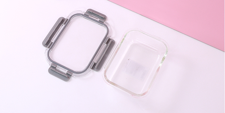 Square High Borosilicate Glass Preservation Box 640ml/21.6fl.oz.